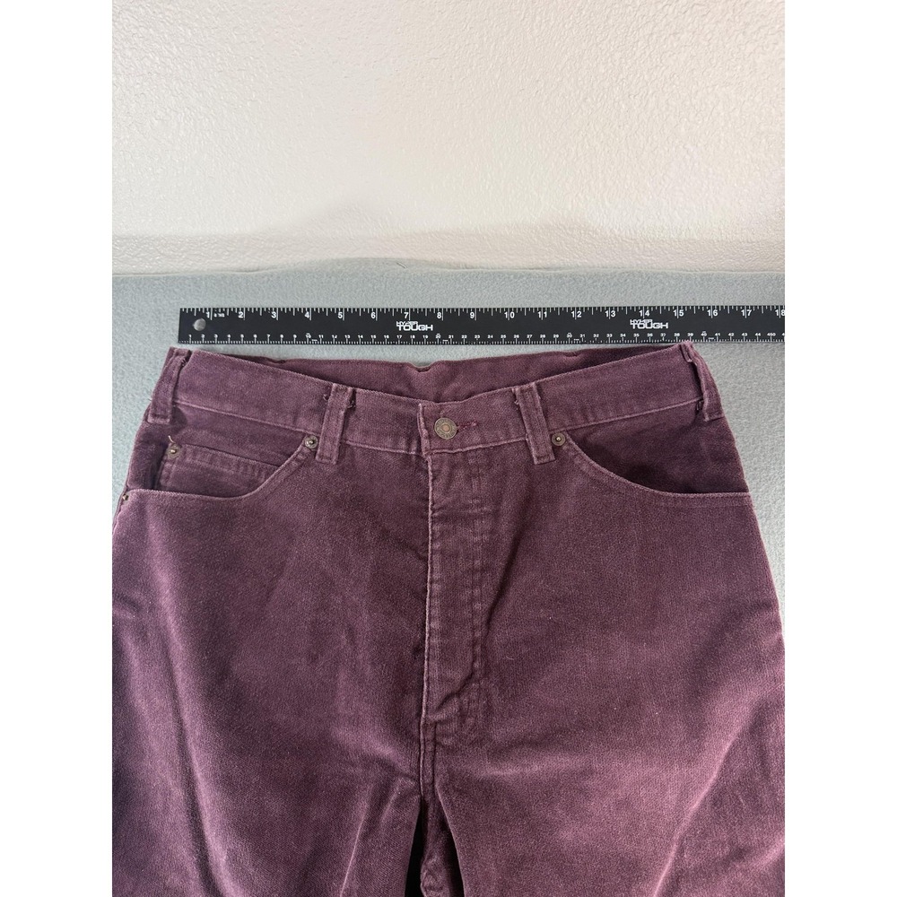 VTG Levi's Corduroy Pants Mens 34x32 Purple Regular Fit Straight Casual Move On - Picture 5 of 12